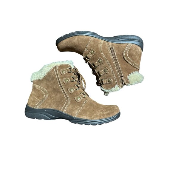 Earth Origins Suede Leather Boots Women Size 10M Crowley Brown - Picture 5 of 8